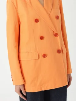 Blazer a doppiopetto in cotone e lino Aspesi