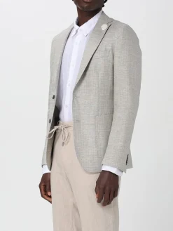 Blazer a monopetto Boss in misto lino