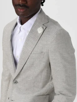 Blazer a monopetto Boss in misto lino