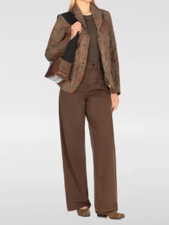 Blazer a monopetto in cotone floreale Uma Wang