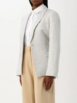 Blazer a monopetto in misto lino Theory