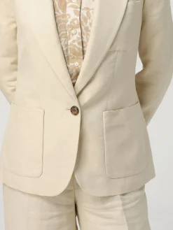 Blazer a monopetto in misto lino Lauren Ralph Lauren