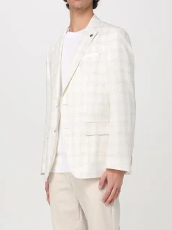 Blazer Boss in misto lana check