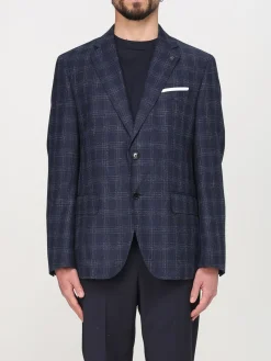 Blazer Boss in misto lana check