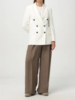 Blazer doppiopetto Brunello Cucinelli in viscosa e lino