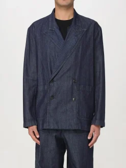 Blazer doppiopetto Dries Van Noten in denim di cotone