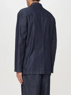 Blazer doppiopetto Dries Van Noten in denim di cotone