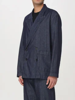 Blazer doppiopetto Dries Van Noten in denim di cotone