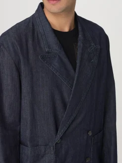 Blazer doppiopetto Dries Van Noten in denim di cotone