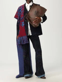 Blazer doppiopetto Etro in velluto Paisley