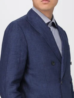 Blazer doppiopetto Fay in misto lino