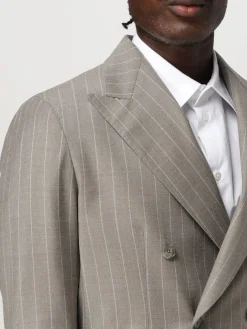 Blazer doppiopetto Tagliatore in lana con stampa gessata