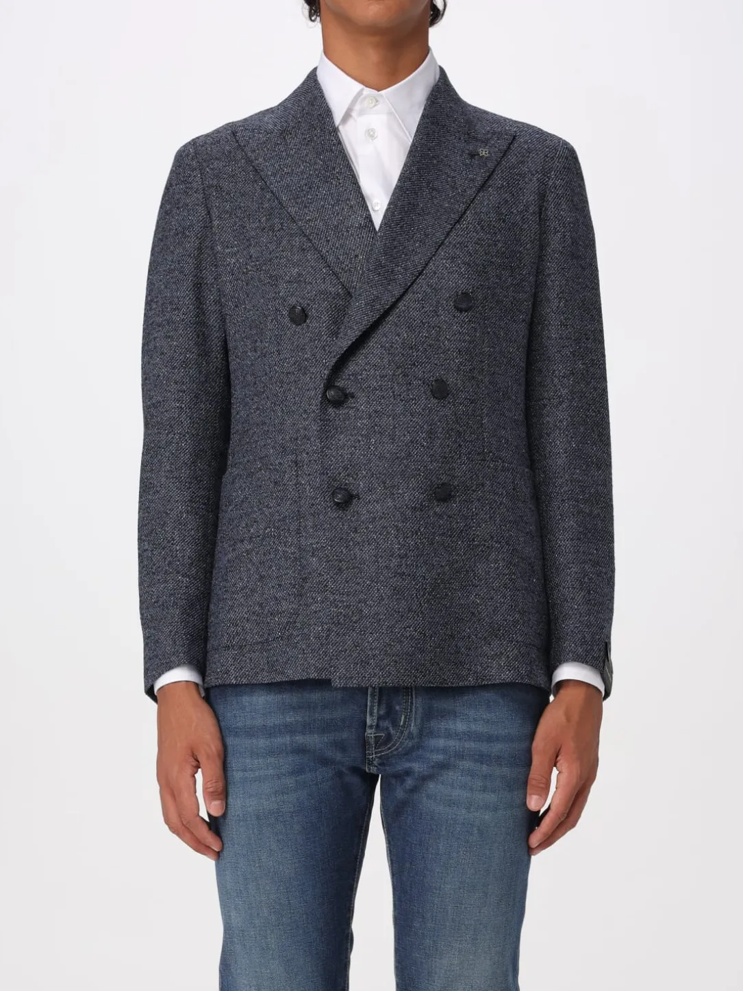 Blazer doppiopetto Tagliatore in misto lana e seta