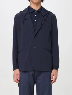 Blazer Emporio Armani in tessuto tecnico con cappuccio