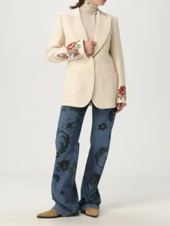 Blazer Etro in fresco lana con ricami