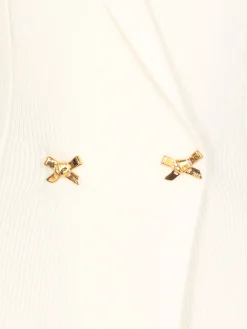 Blazer in maglia con fiocchi gioiello Elisabetta Franchi