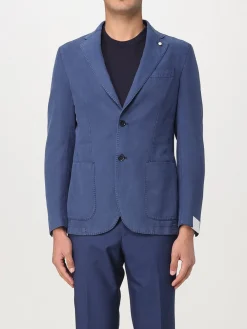 Blazer Luigi Bianchi in misto lino e cotone