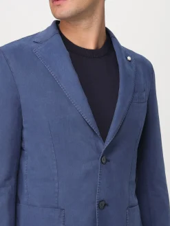 Blazer Luigi Bianchi in misto lino e cotone