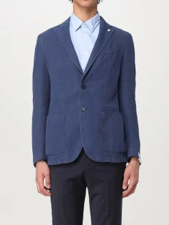 Blazer Luigi Bianchi in misto lino e cotone