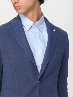 Blazer Luigi Bianchi in misto lino e cotone
