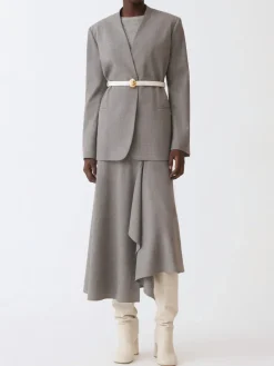 Blazer minimal Fabiana Filippi in misto lana vergine