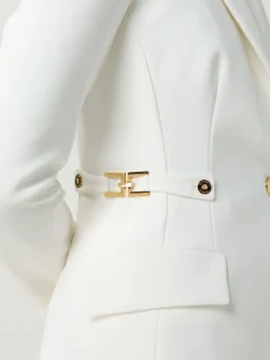 Blazer monopetto Elisabetta Franchi in crêpe