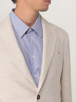 Blazer monopetto Manuel Ritz in cotone e lino