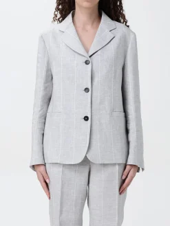 Blazer monopetto Slowear in lino a righe