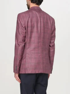 Blazer moonopetto Boss in misto lana check