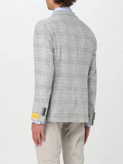 Blazer Tagliatore in lino e seta check