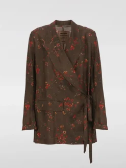 Blazer Uma Wang in misto viscosa con stampa floreale