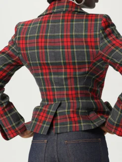 Blazer Vivienne Westwood in lana vergine con stampa Tartan