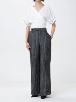 Blusa Brunello Cucinelli in cotone con monile nickel-free