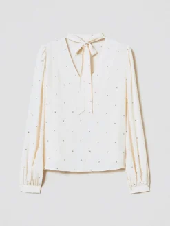 Blusa Twinset in viscosa con pois