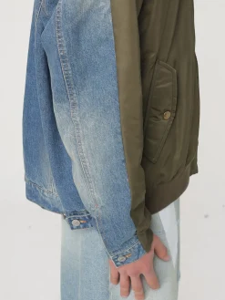 Bomber in nylon e denim Mm6 Maison Margiela