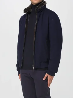 Bomber Moorer in lana con inserti in pelliccia