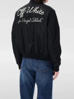 Bomber Off-White in nylon con logo