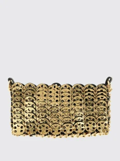 Borsa 1969 nano flip Rabanne in pelle con anelli metallici