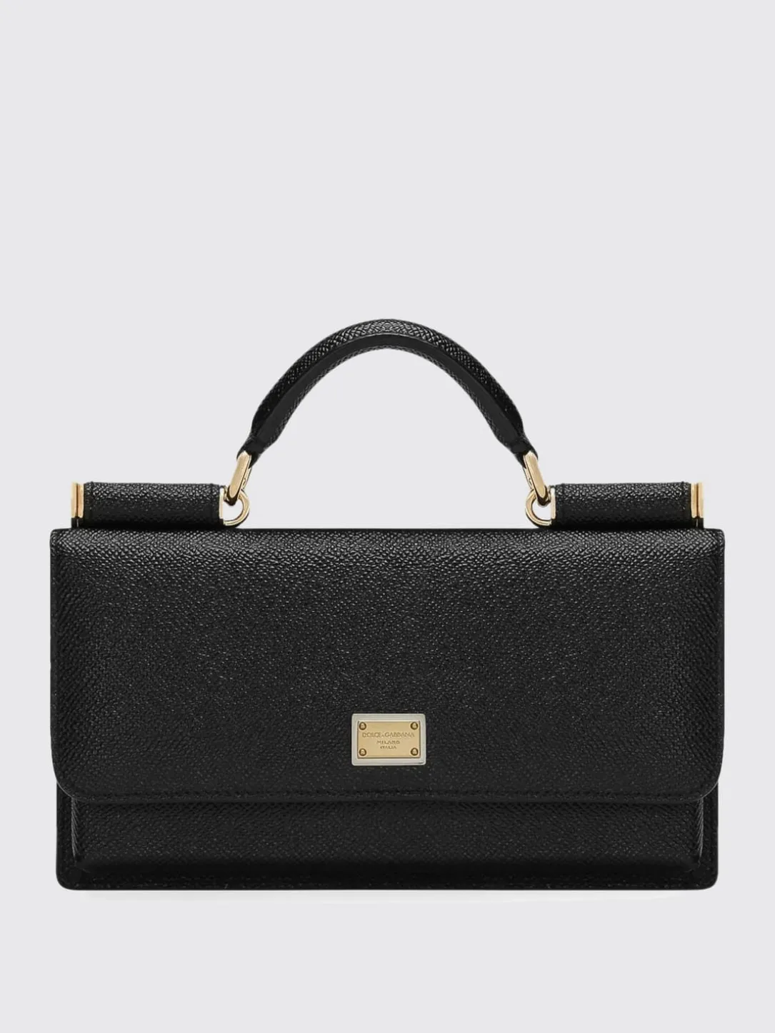 Borsa a mano in pelle di vitello dauphine Dolce & Gabbana