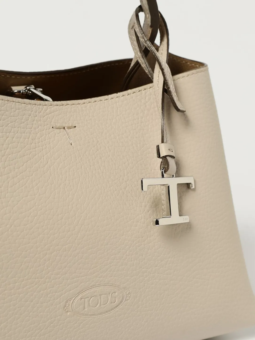 Borsa a mano in pelle di vitello a grana Tod's