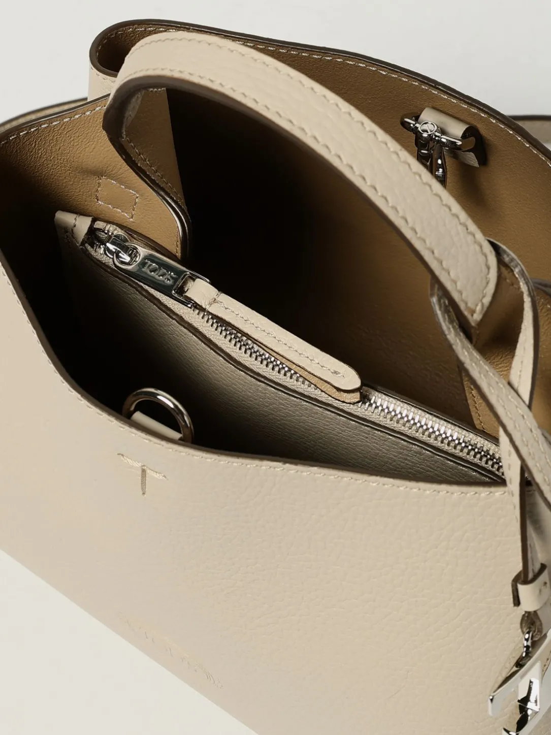 Borsa a mano in pelle di vitello a grana Tod's