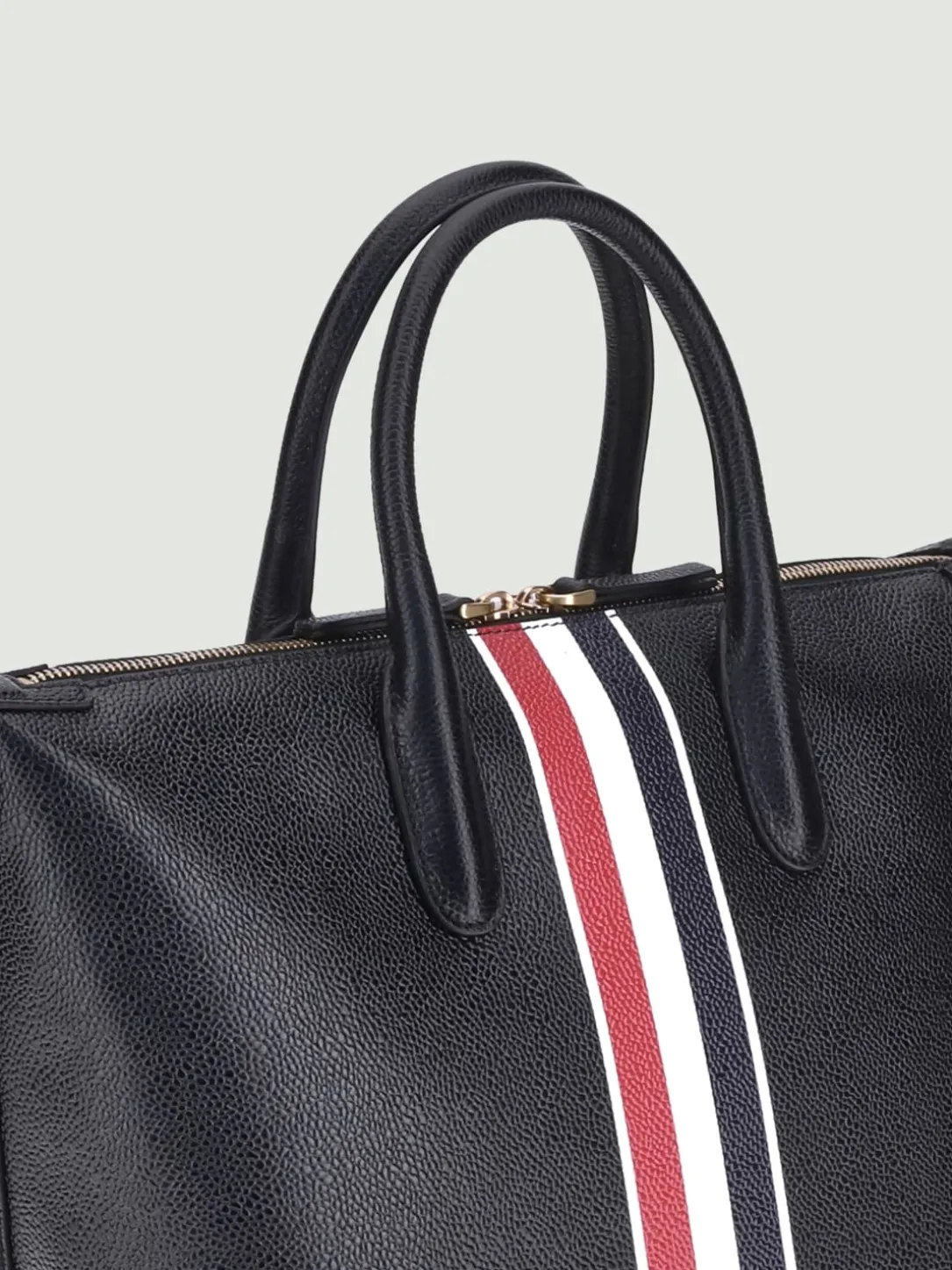 Borsa a mano in pelle di vitello 4 T-bar Thom Browne
