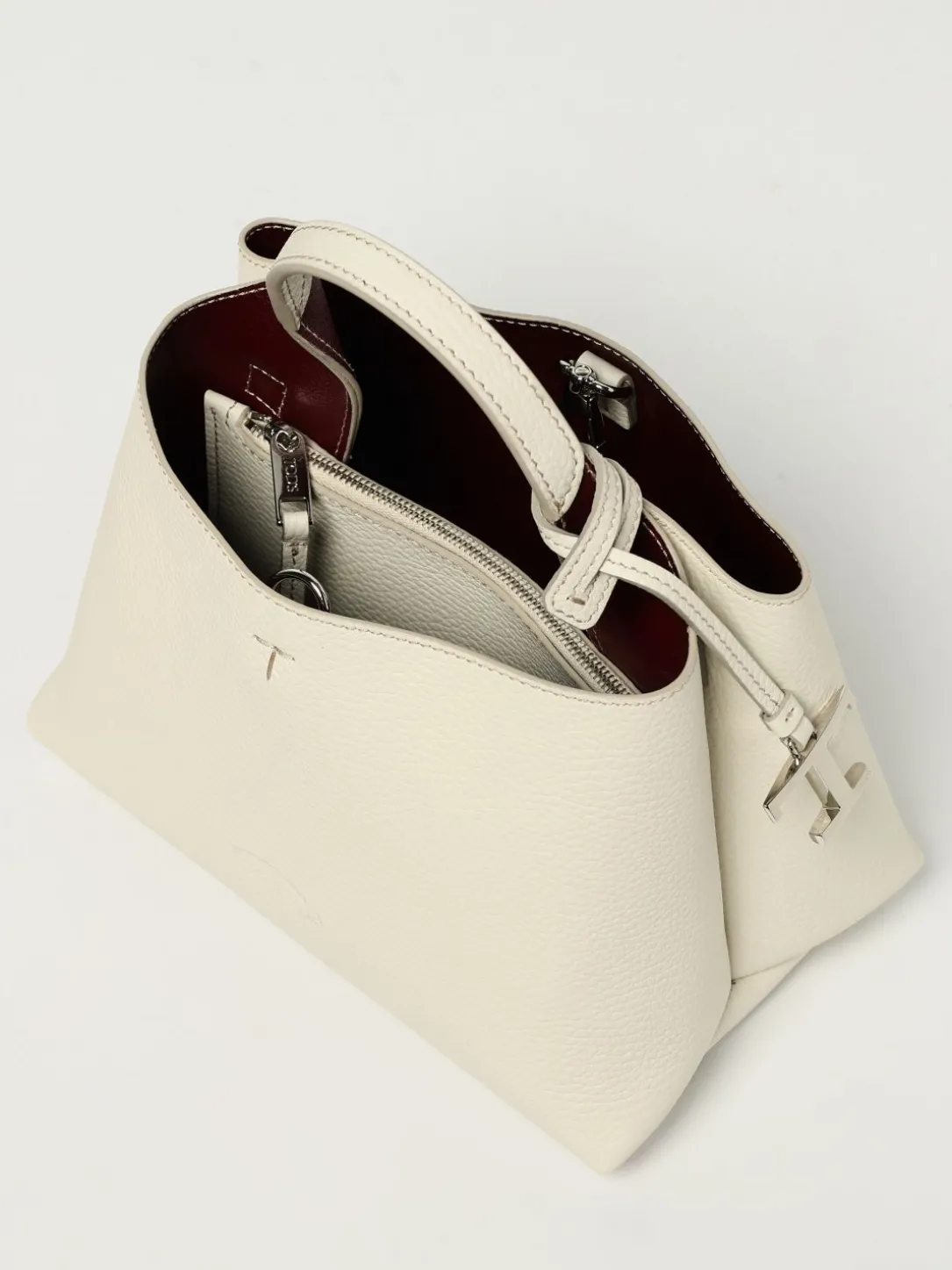 Borsa a mano in pelle di vitello a grana Tod's