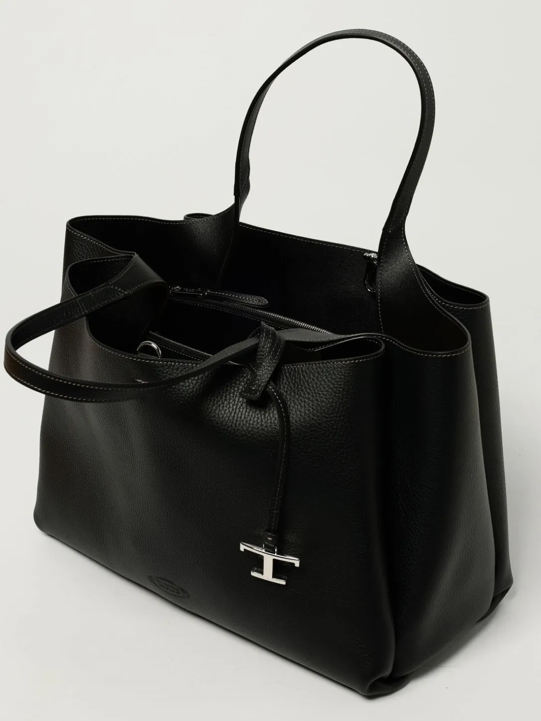 Borsa a mano in pelle di vitello a grana Tod's