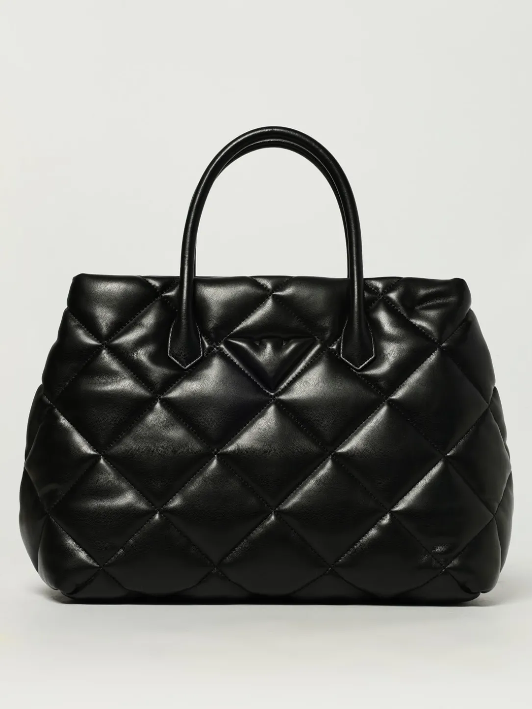 Borsa a mano in pelle matellasè Emporio Armani