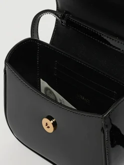 Borsa a mano in pelle verniciata Versace
