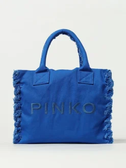 Borsa a mano media Beach Shopper in canvas riciclato Pinko