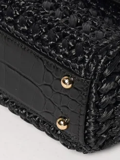 Borsa a mano Sicily media in rafia Dolce & Gabbana