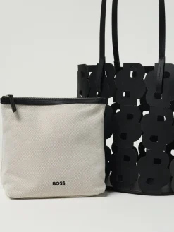 Borsa a spalla Boss monogram in pelle
