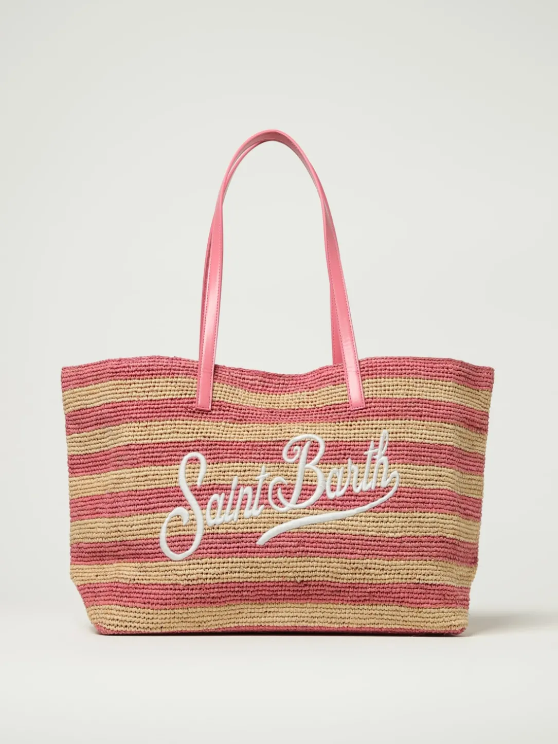 Borsa a spalla City in rafia a righe Mc2 Saint Barth